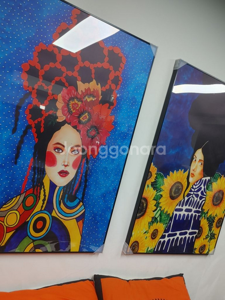 쿠사마야요이 해바라기 여인 대형 그림 액자 인테리어소품--7