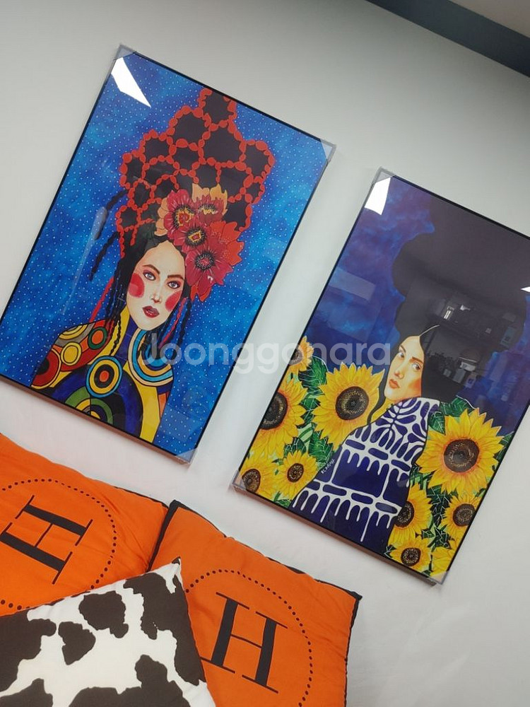 쿠사마야요이 해바라기 여인 대형 그림 액자 인테리어소품--5