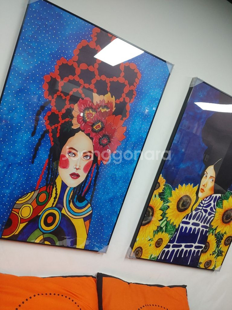 쿠사마야요이 해바라기 여인 대형 그림 액자 인테리어소품--8