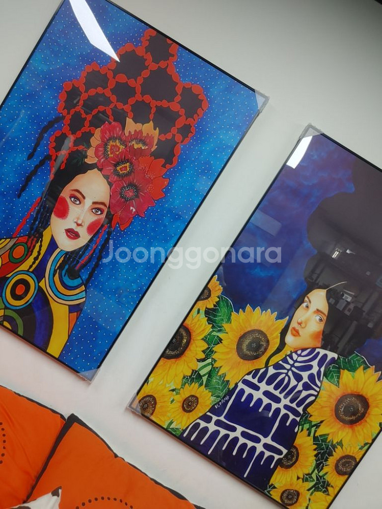 쿠사마야요이 해바라기 여인 대형 그림 액자 인테리어소품--4