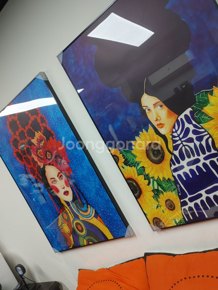 쿠사마야요이 해바라기 여인 대형 그림 액자 인테리어소품--9