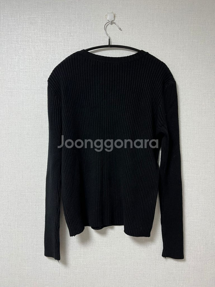 새상품 골지 니트 검정 블랙 스판 이너 캐주얼--1