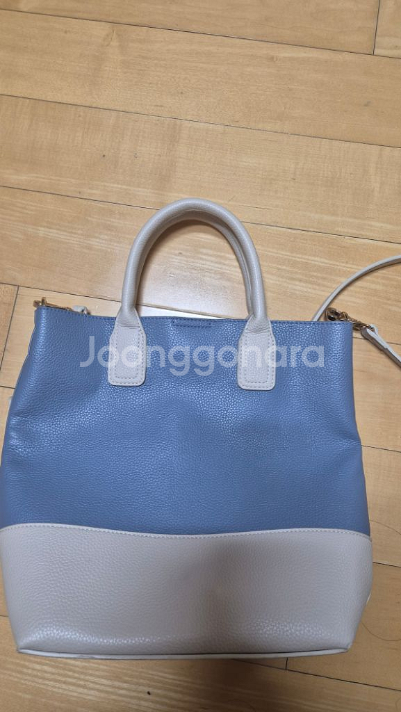 피에르가르뎅 토트백 하늘색--1