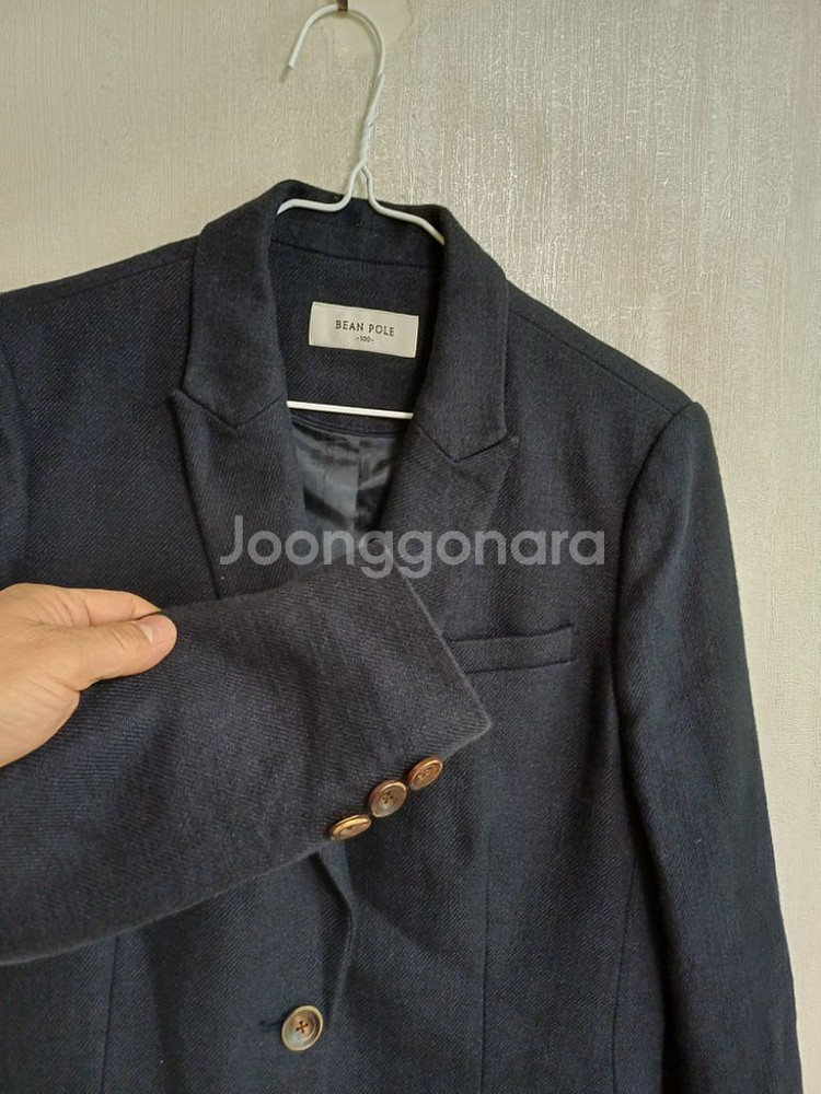 여성 빈폴 면.린넨 봄.가을 블랙자켓 (슬림95)--2