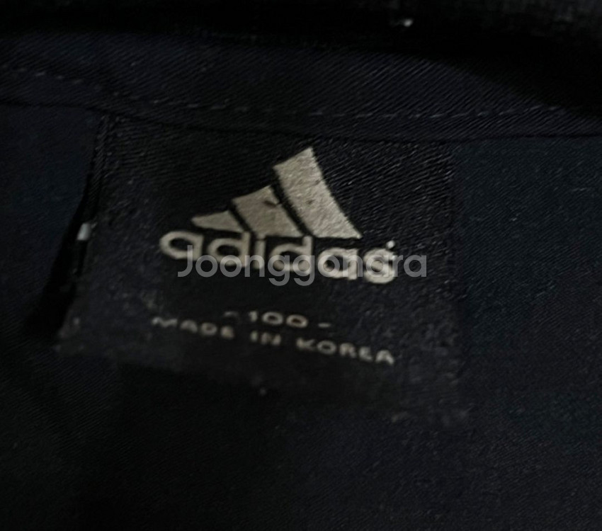 아디다스 블랙 검흰 금색 트랙탑 져지집업 100/L--1