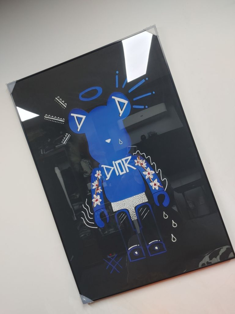 베어브릭 피규어 대형 곰 그림 액자 인테리어소품 예술품--1