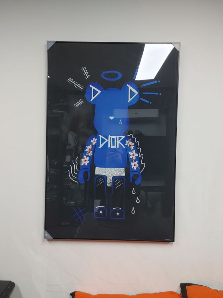 베어브릭 피규어 대형 곰 그림 액자 인테리어소품 예술품--9