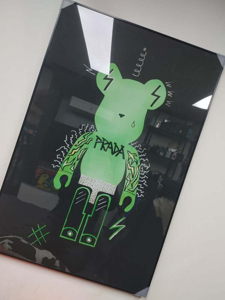 베어브릭 피규어 대형 곰 그림 액자 인테리어 그림액자--2