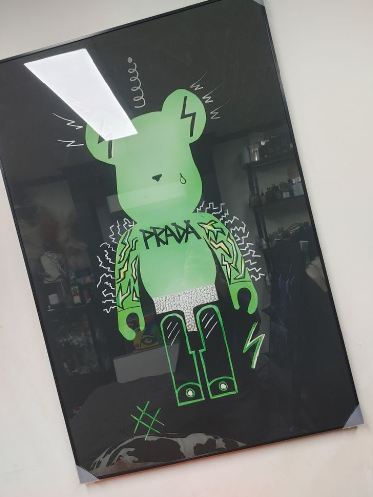 베어브릭 피규어 대형 곰 그림 액자 인테리어 그림액자--1