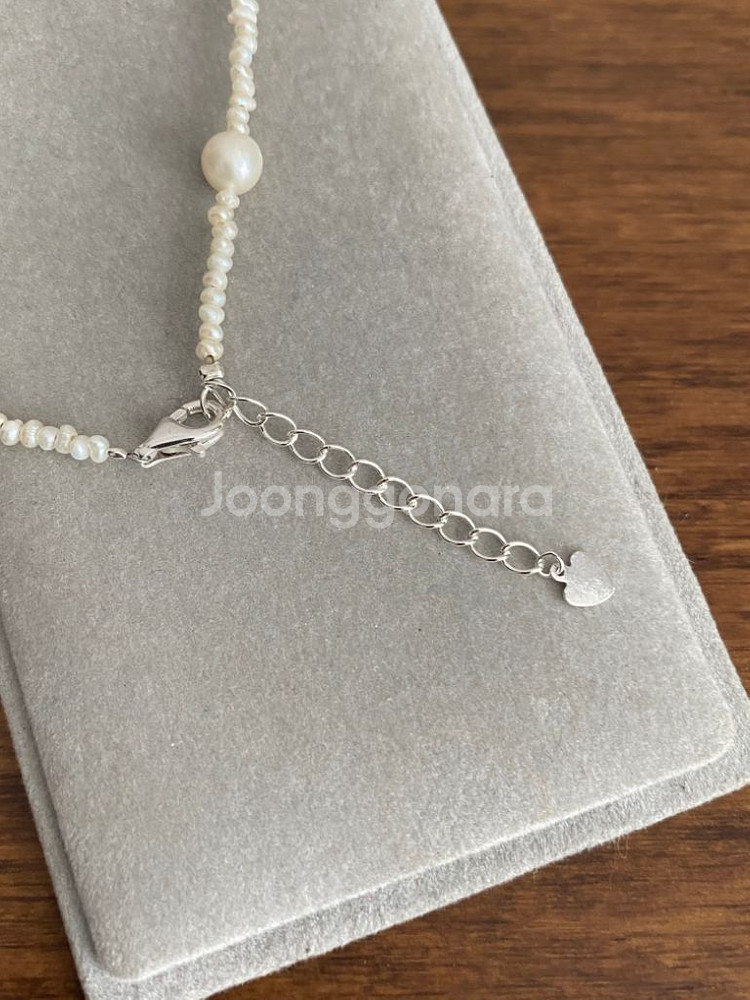 천연 담수진주 비드목걸이(925 SILVER)--4