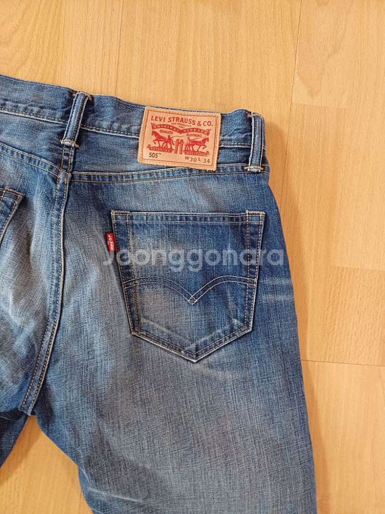 남성 리바이스 505 데님 일자청바지 (31)--3