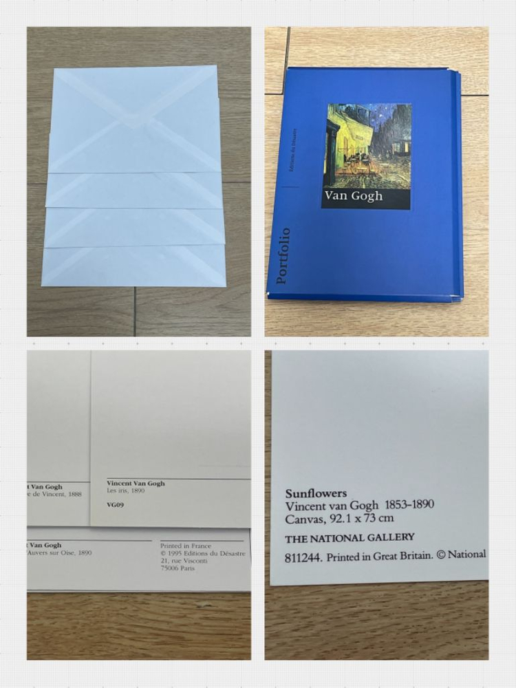 반고흐 엽서 6장/봉투 4장/일본색종이 3장 묶음판매--8