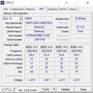 데스크탑 램 삼성 ddr4 3200 16g 2개