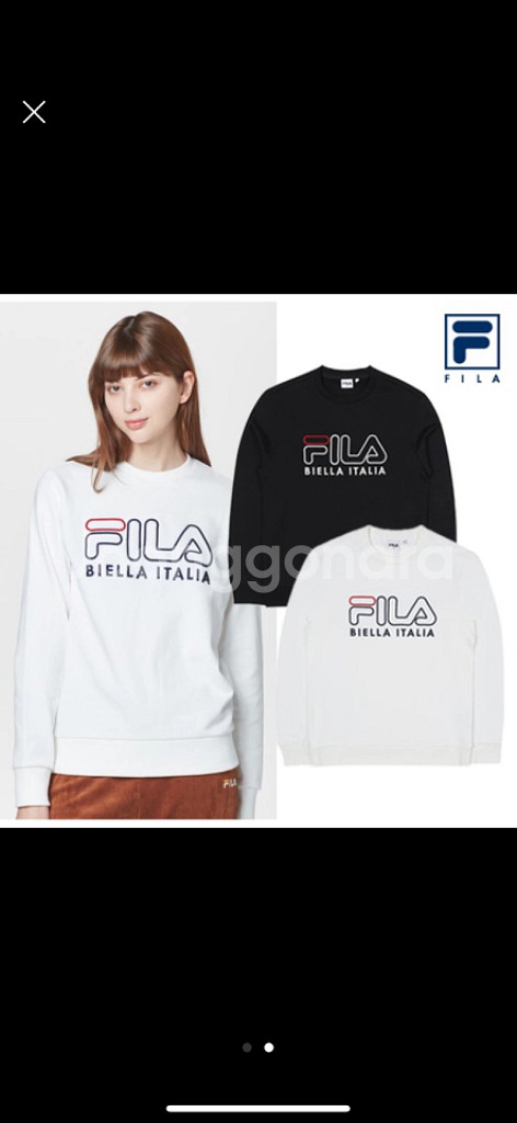 휠라 맨투맨 (새상품) M사이즈(한치수크게나와서100사--1