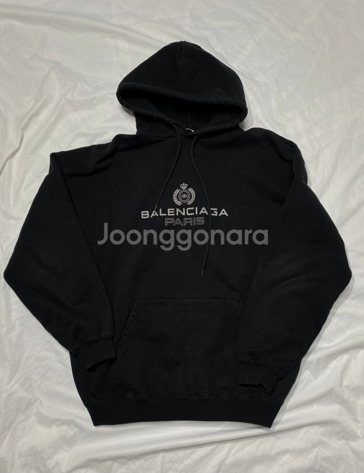 (M) 발렌시아가 월계수 후드티 블랙--0