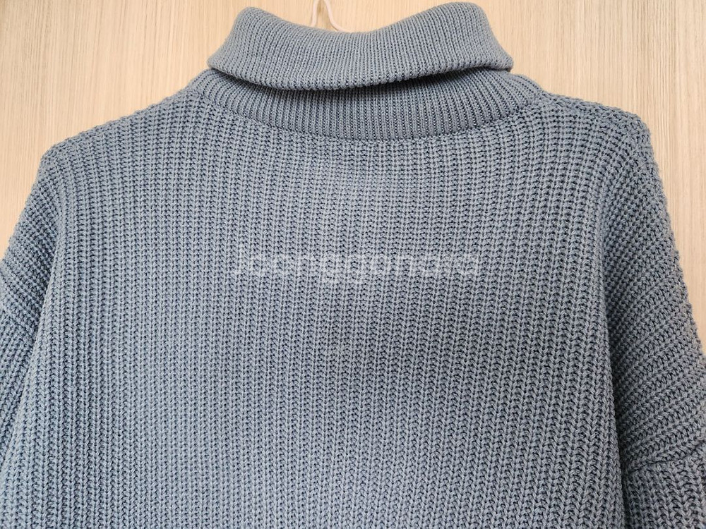 여성 반집업니트 카라니트티 스웨터--5