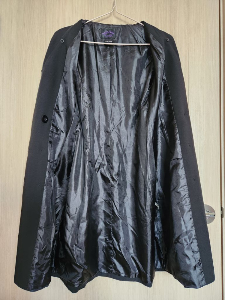 여자 봄가을코트 검정더블코트 정장자켓--4