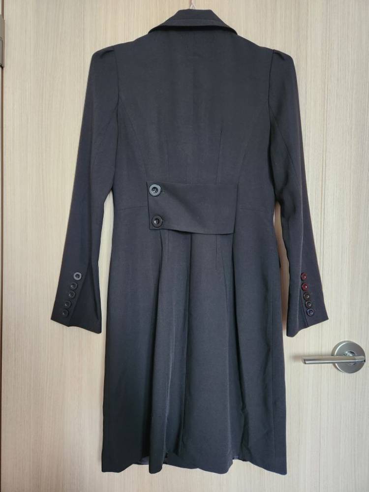 여자 봄가을코트 검정더블코트 정장자켓--3