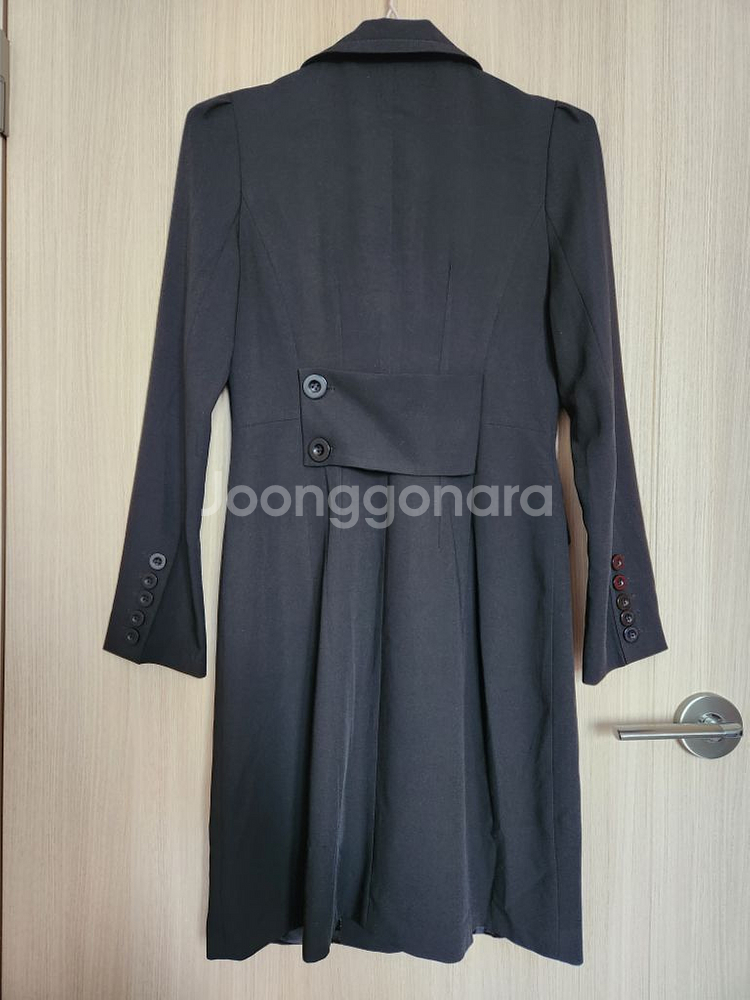 여자 봄가을코트 검정더블코트 정장자켓--3