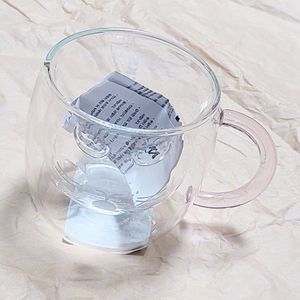 스타벅스 밸런타인 캣 핸들 글라스 새상품1개