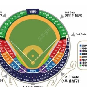 4/11 두산 vs 한화, 네이비(320) 통로 1연석