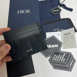 [정품] 디올 Dior 오블리크 블랙 6cc 카드지갑