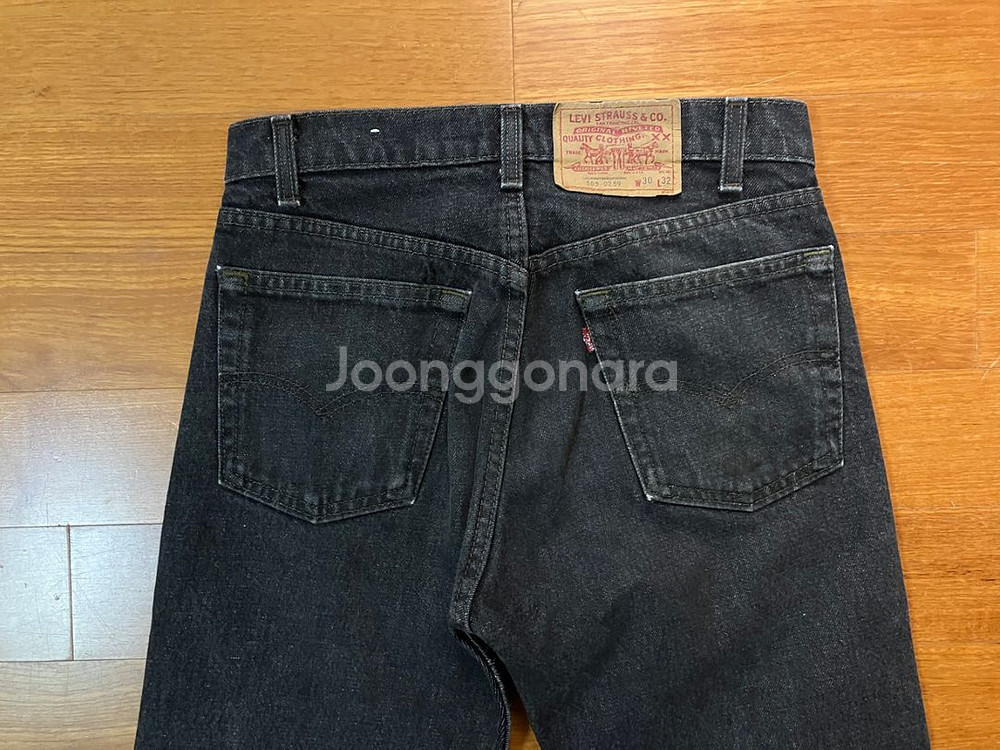 빈티지 리바이스 Levis 80s 505 블랙 데님--4