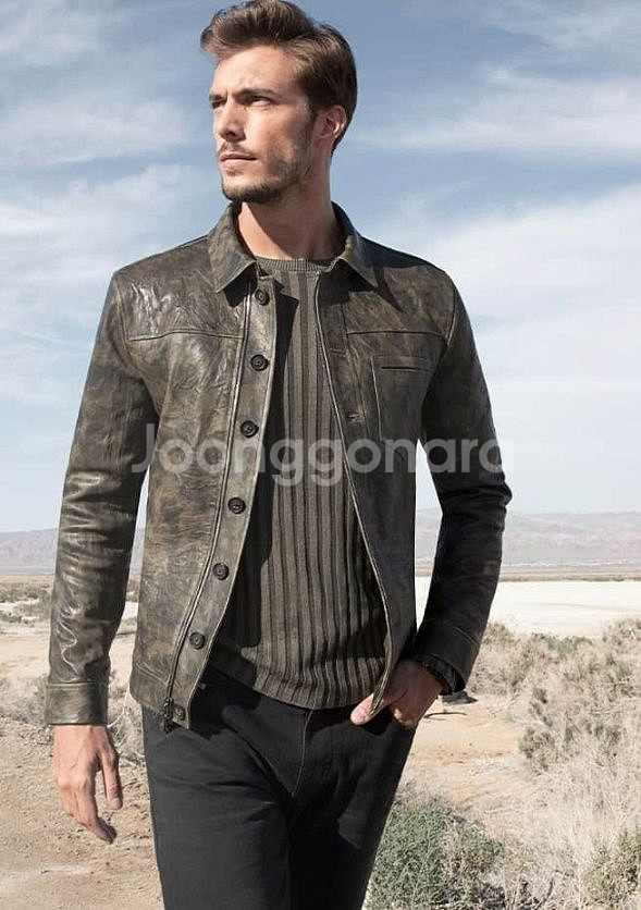 존바바토스 양가죽 라이더 자켓 새제품급--0