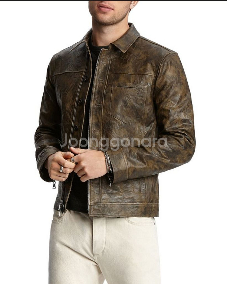 존바바토스 양가죽 라이더 자켓 새제품급--1