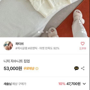 수입의류) 니치 자수니트 집엎