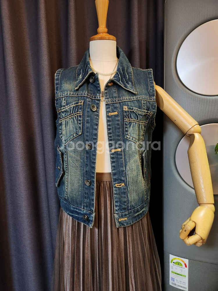 90. 빈티지 데님 조끼/베스트--3