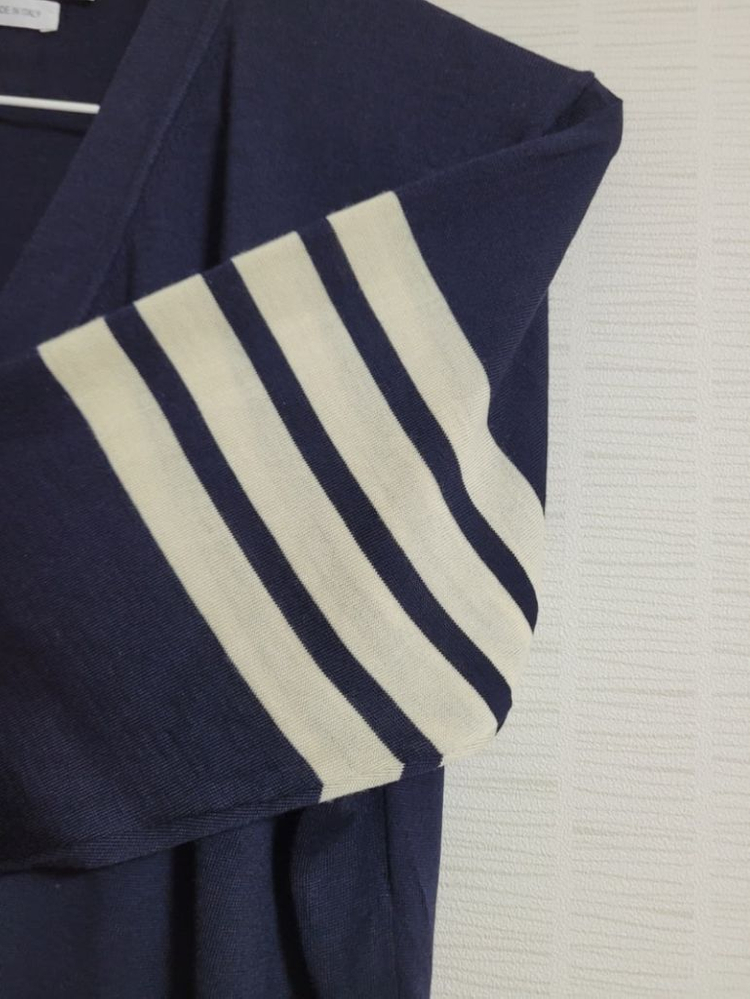 톰브라운 메리노룰 가디건 네이비 3사이즈--8