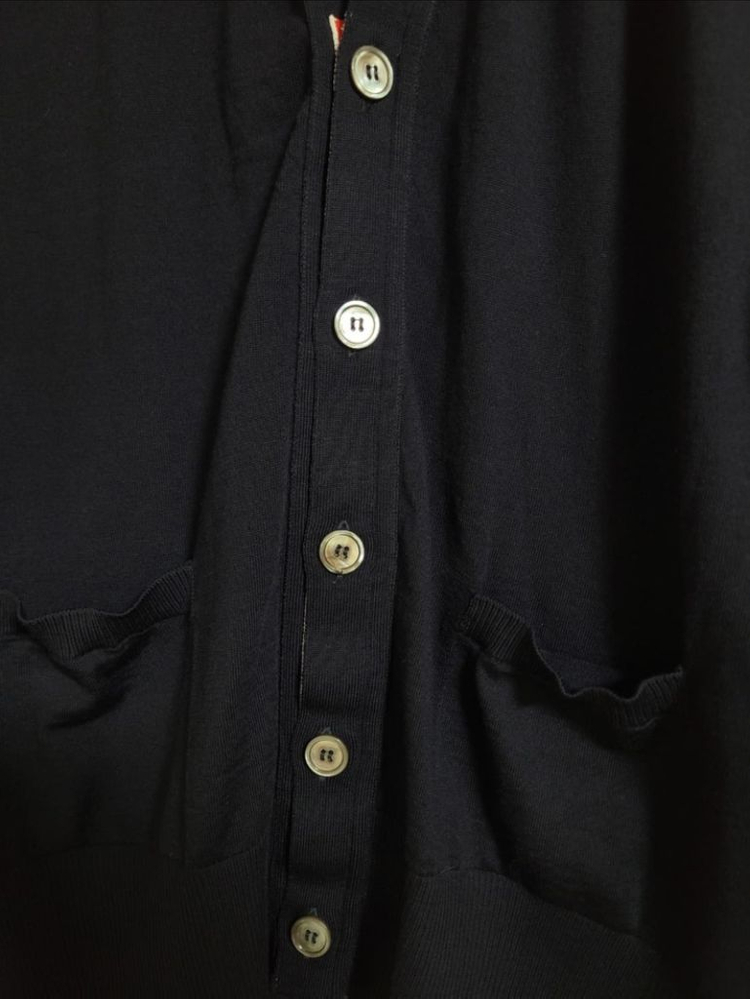 톰브라운 메리노룰 가디건 네이비 3사이즈--5
