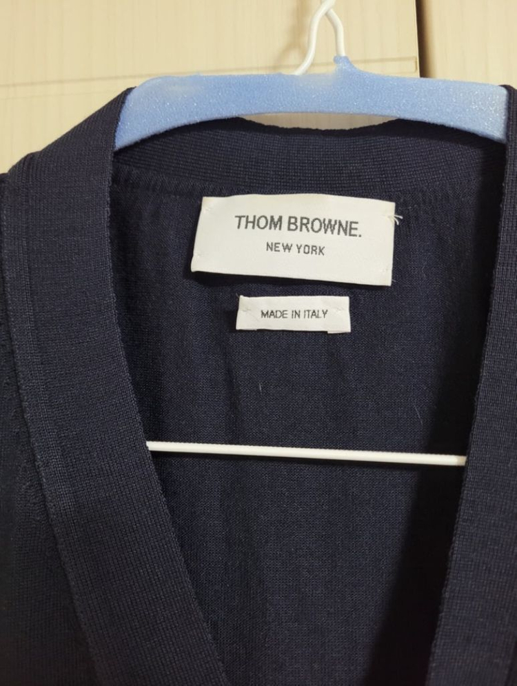 톰브라운 메리노룰 가디건 네이비 3사이즈--6