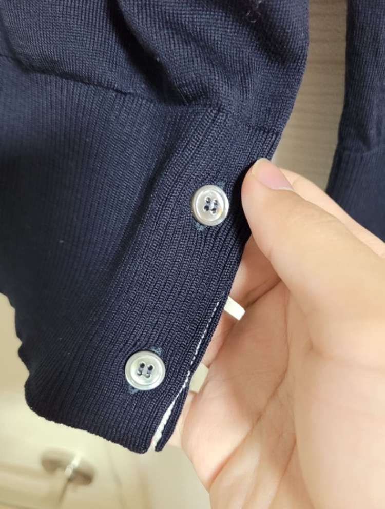 톰브라운 메리노룰 가디건 네이비 3사이즈--2