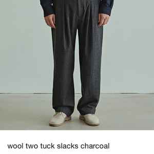 유니폼브릿지 wool two tuck slacks ch