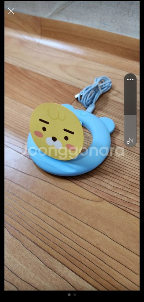 카카오프렌즈 후디라이언 얼굴 무선충전기--1