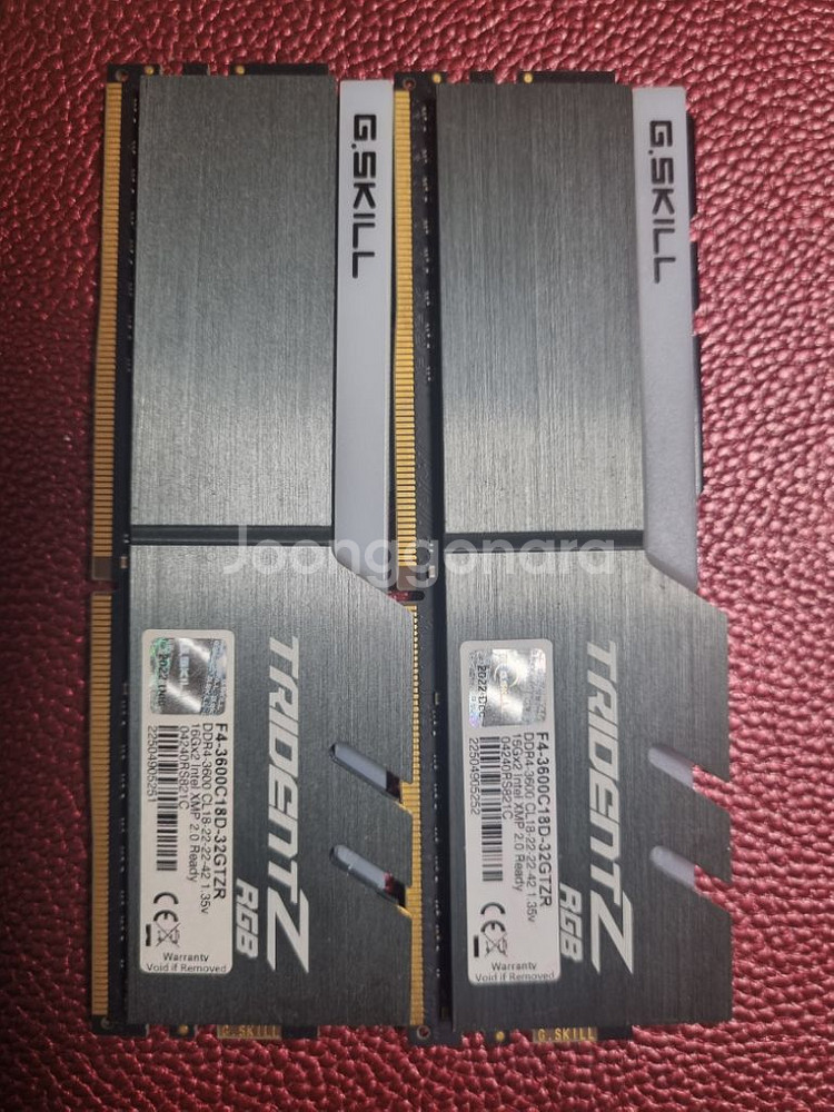 G.SKILL 32g RGB메모리 DDR4-3600CL--0