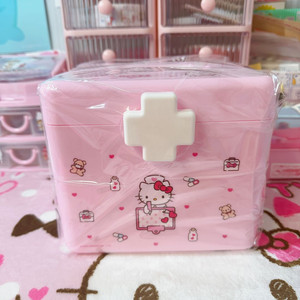 키티 감기대책 시리즈 구급상자 소품보관함 일본정품