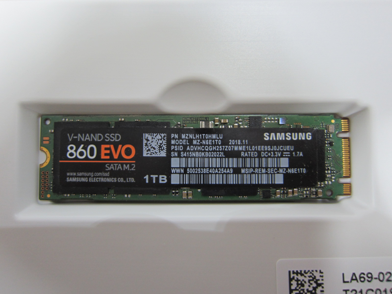 삼성전자 SSD 860 EVO M.2 SATA 1TB