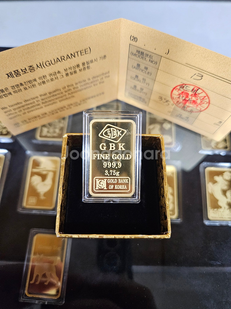 12지신 중 토끼띠 1돈 골드바--1