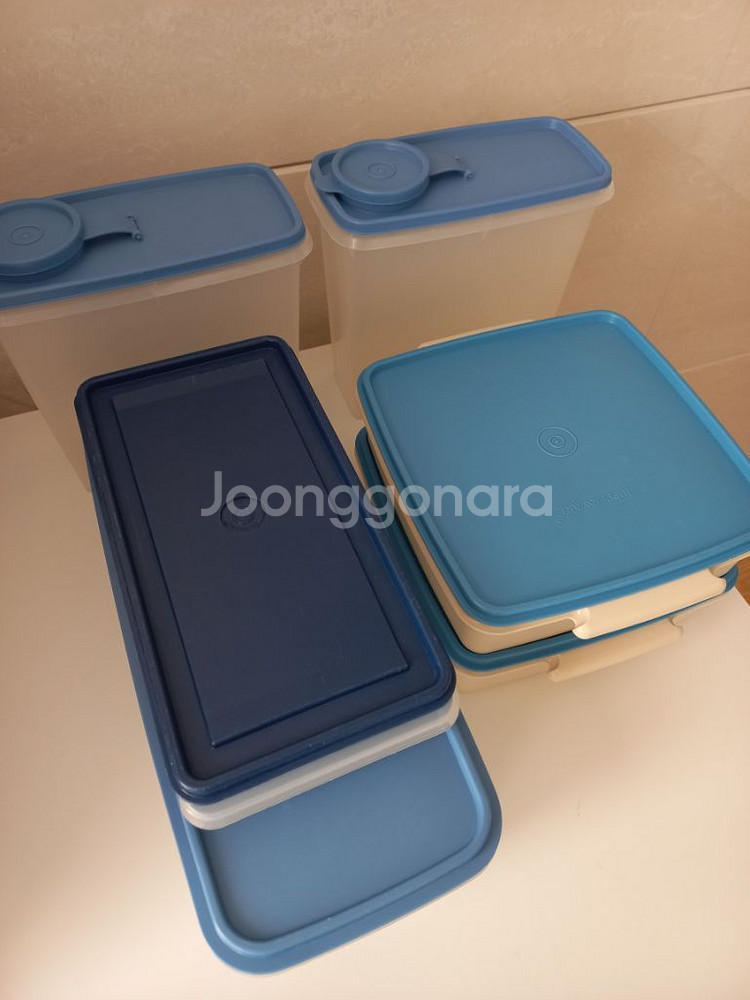 [새상품+무배] 타파웨어 사각 채반세트, 캠핑 밀폐용기--5