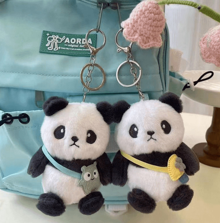 1+1 에버랜드 푸바오 팬더 유치원 커플키링 가방열쇠 이미지