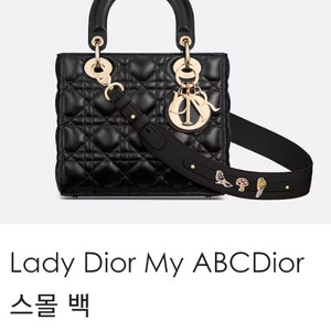 [미개봉] 디올 Dior 레이디디올 블랙 스몰 램스킨