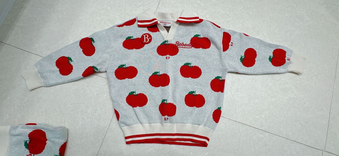 베베드피노 올오버뽐므스웨터,팬츠 100 이미지