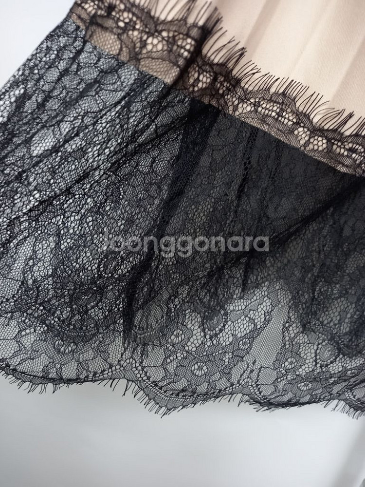 새 플라스틱아일랜드 플리츠 레이스 스커트 F--4