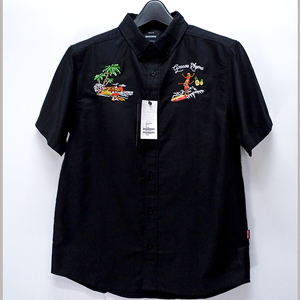 그루브라임 정품 하와이안 셔츠 블랙 95 H-763
