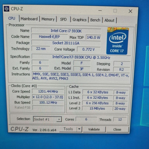 i7 5930k 정상작동 확인 택포 팝니다.