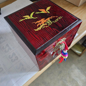 빈티지 한옥 전통 고가구 스타일 수납함 소품 박스