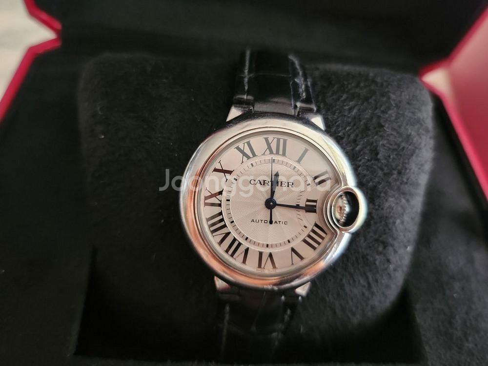 [까르띠에] 발롱 블루 33mm 오토매틱 가죽--2